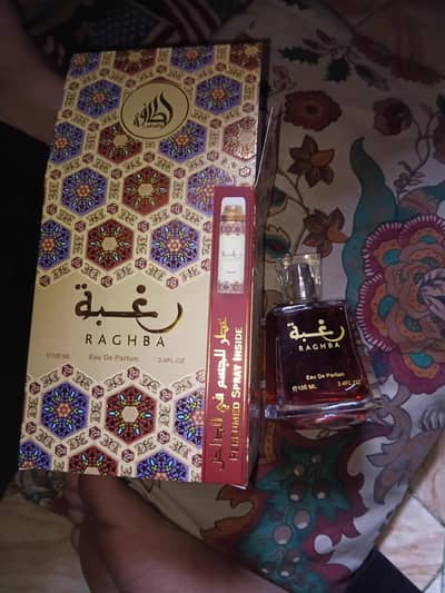 lattafa raghba EDP 100ML unisex fragrance. + free body spray.