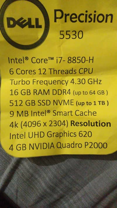 Dell Precision 5530 workstation for sale