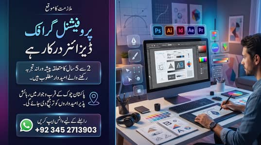 Professional Graphic Designer Required | 2–5 Years Experience