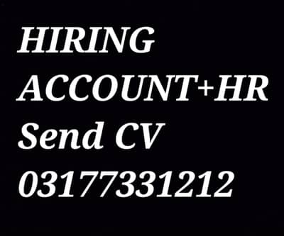 Account+Hr (Send CV 03177331212)