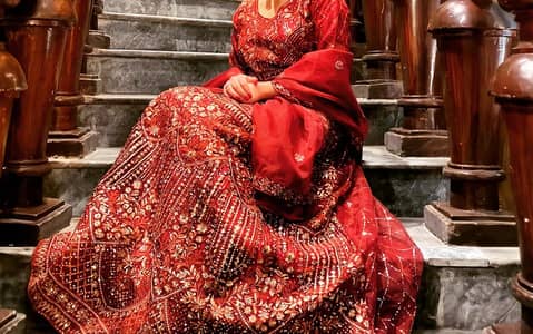 Maroon Organza Maxy.