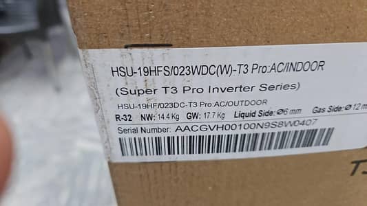 Haier T3 pro 1.5 ton DC inverter