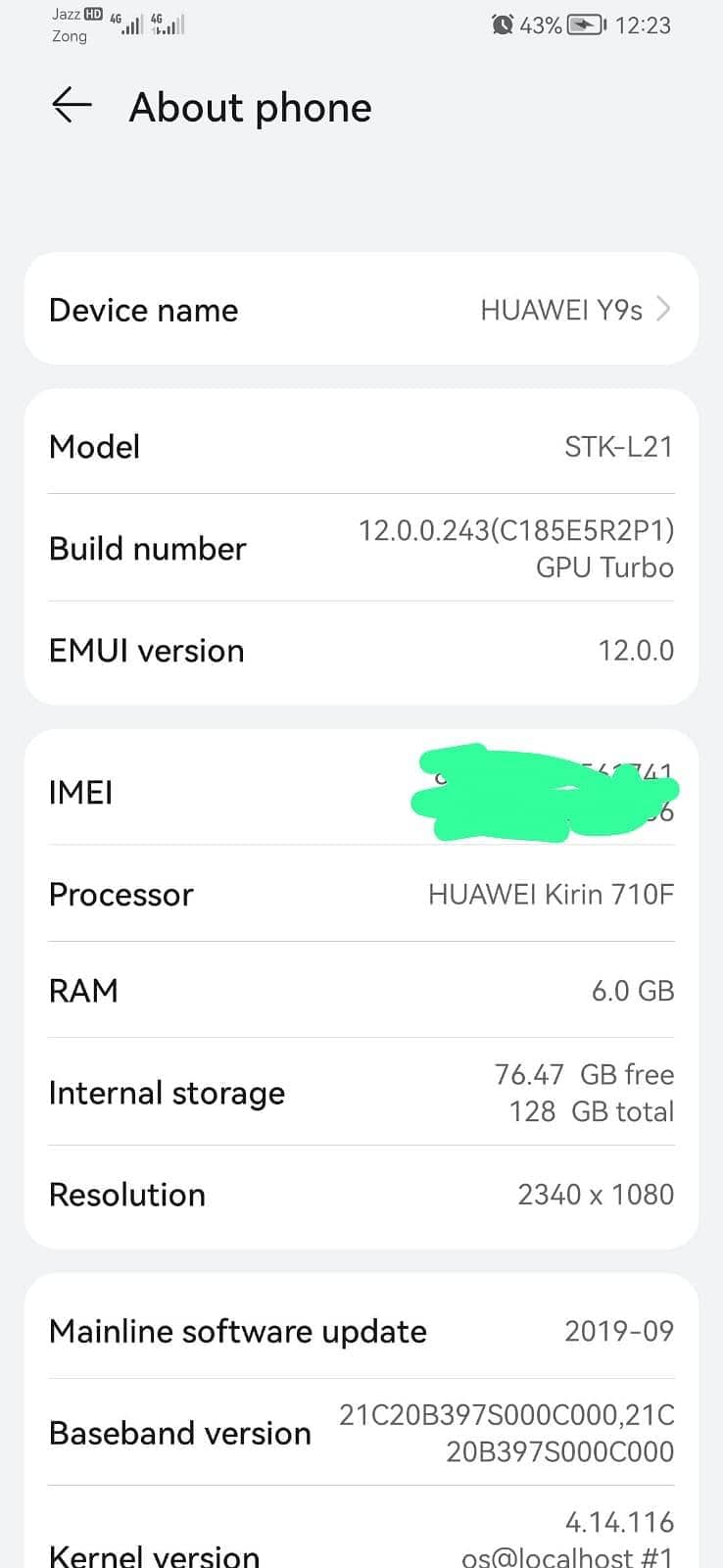 Huawei Y9s 6