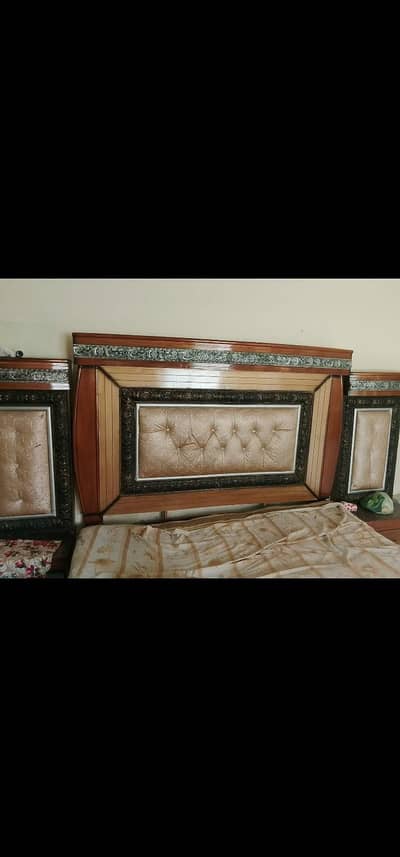 wooden bed