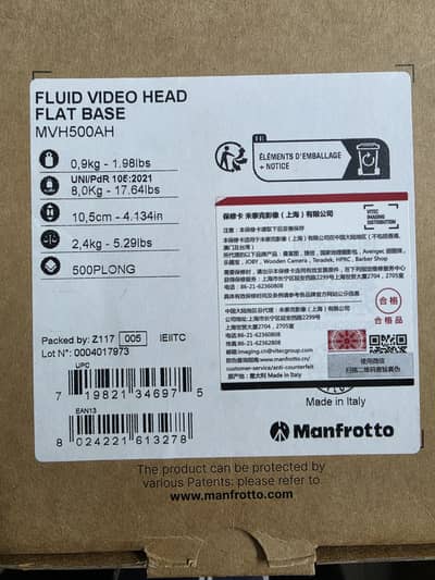 Manfrotto Fluid Video Head Flat Base MVH500AH