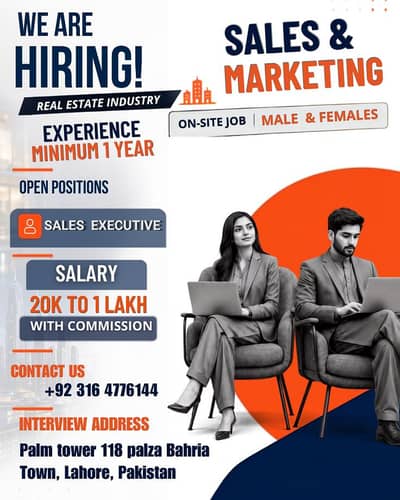 Sales Executive Required – Real Estate | Male & Female