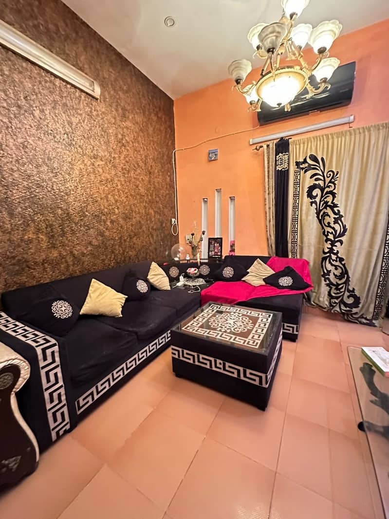 L shaped sofa set with table 1