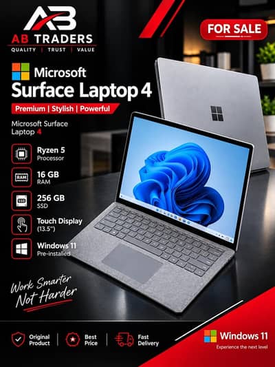 Microsoft Surface Laptop 4 Ryzen 5 | 16GB RAM | 256GB NVMe | Touch