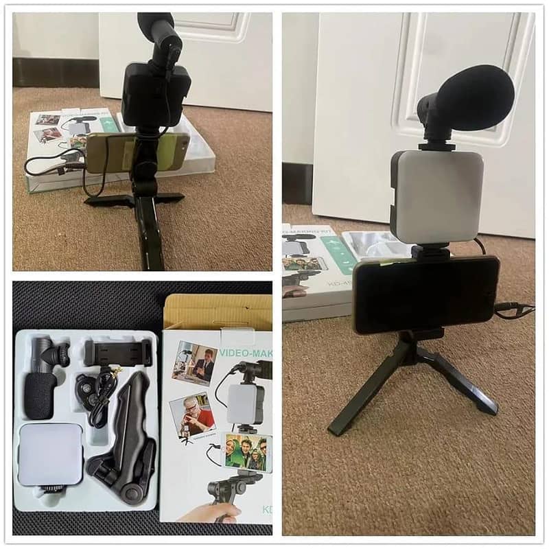 vlogging camera stand with light with light remote control 1