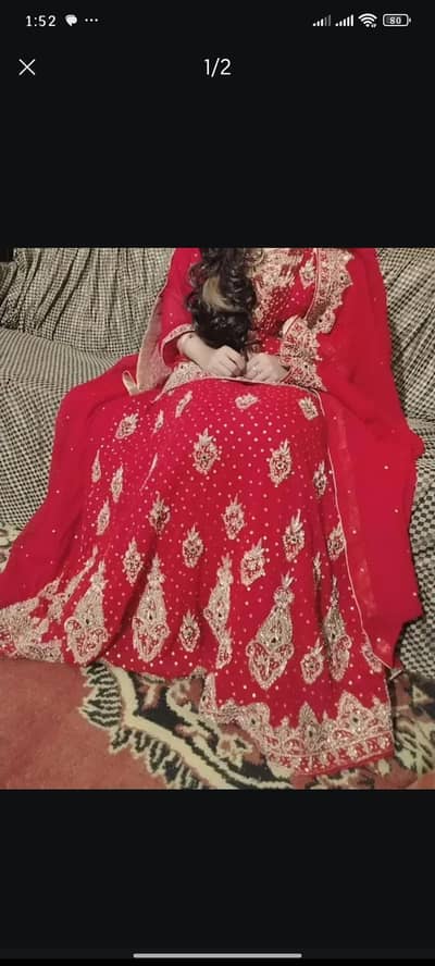 bridel lehnga with bridal sandle used for sale in lush condition