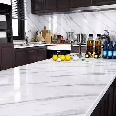 Furniture Marble Sheet / Self-Adhesive For Walls , Cupboards, Table