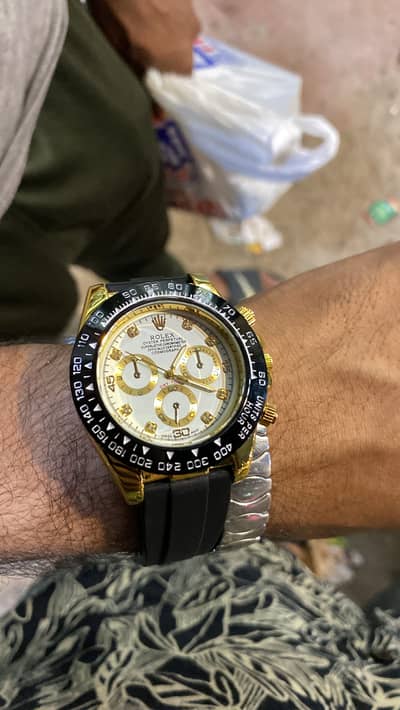 Luxury Men’s Chronograph Watch | Gold & Black | Premium Design