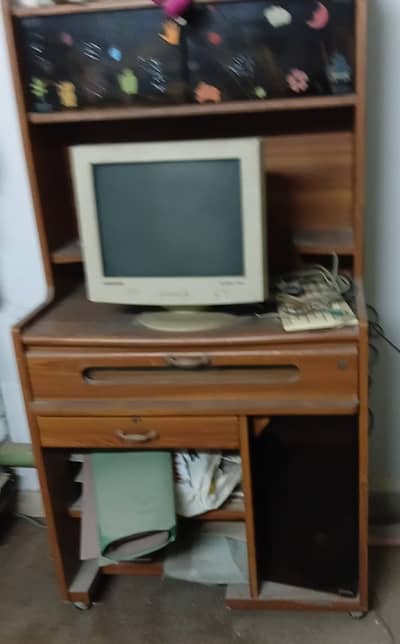 Desktop with computer table