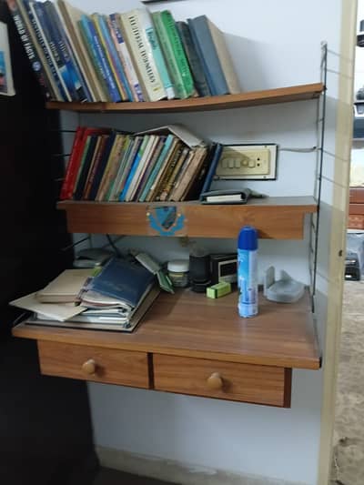Study table with book shelves