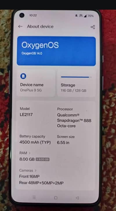 One Plus 9 5G 8/128 10/9