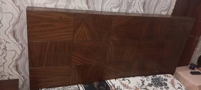 wooden bed set with side tabels and dressing