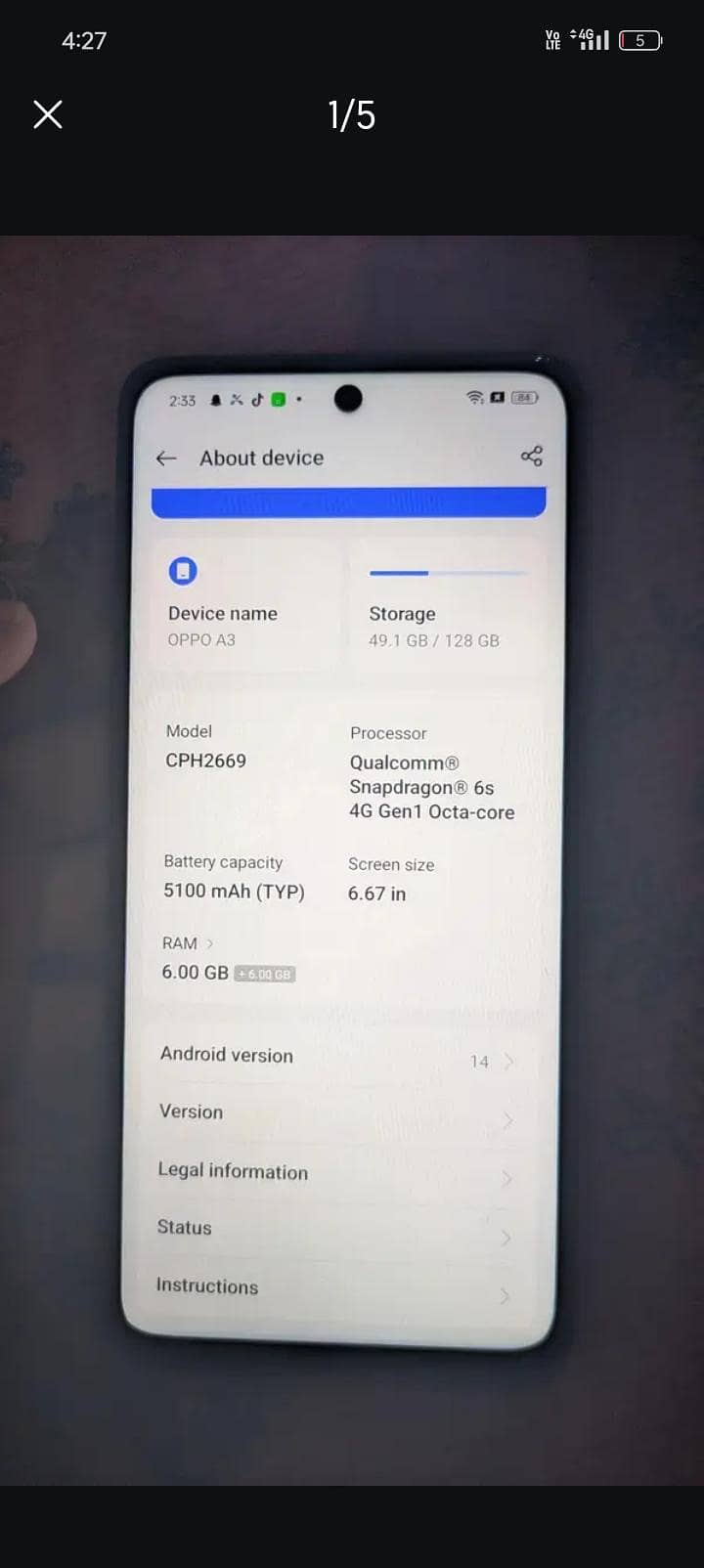 OPPO A3 4