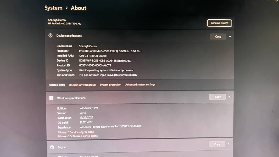 HP process 400 G5MT 6