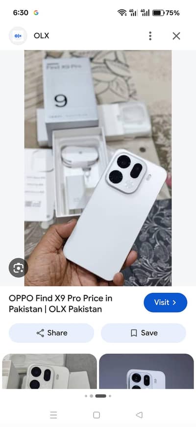OPPO Find X9 Pro 16/512 flagship ph dim 9500 Non Pta  2 Month sim time