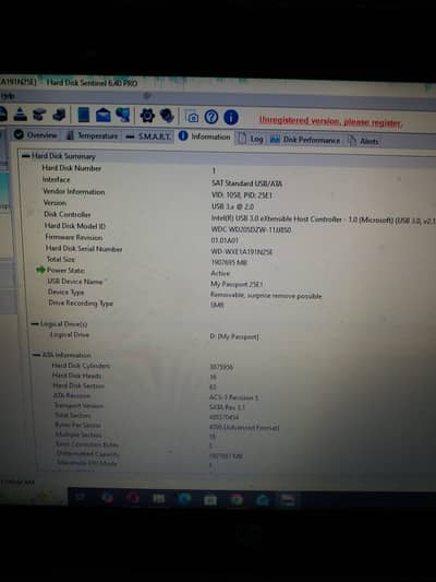 WD  MY PASSPORT 2TB portable hard drive (western digital)