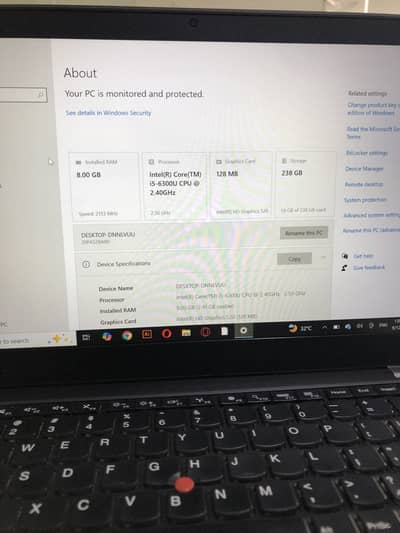 Lenovo thinkpad T460s Touch screen i5,6th Gen,8/256