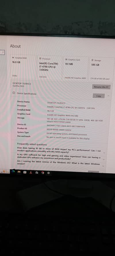 DELL OPTIPLEX9020 FOR SALE
