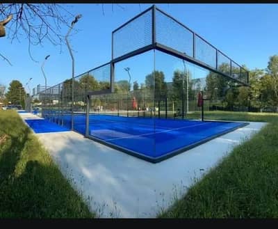Cricket pedal court poll net and grass