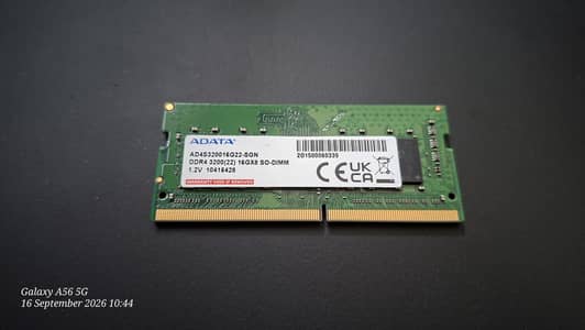 Adata 16gb ddr4 3200mhz laptop ram