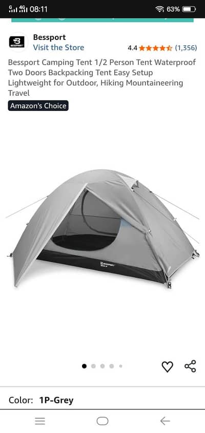 1/2 persons bessport waterproof tent high quality
