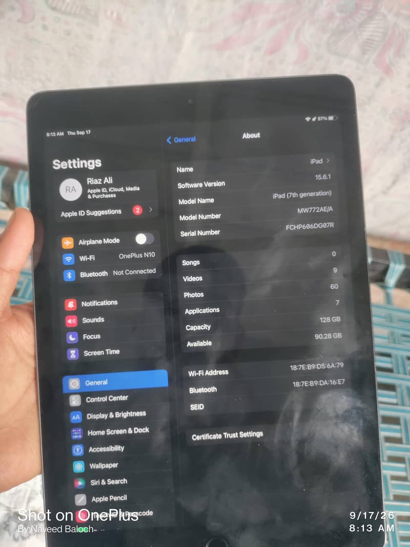 Ipad 7th Generation 128 GB 1