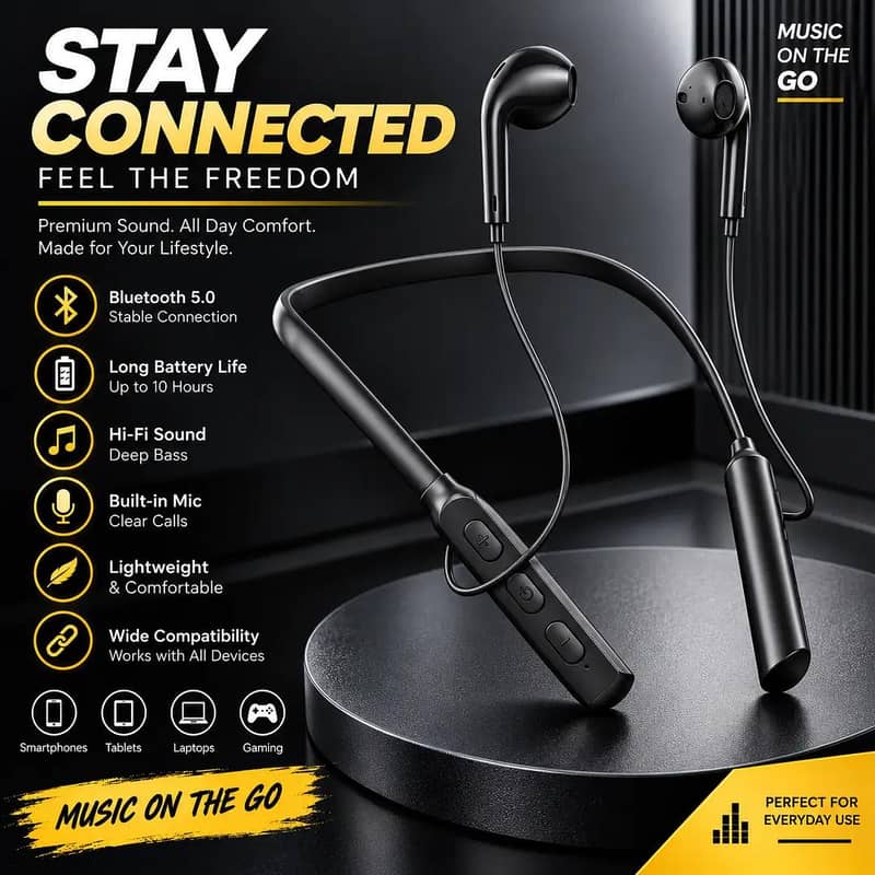 Bluetooth wireless earphones 3