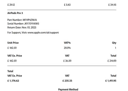 Apple AirPods Pro 3 Original UK | Apple Receipt | Excellent Condition