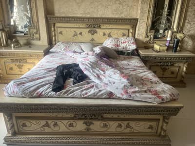 Bed and Teo Bed Sides and One Chester For sale