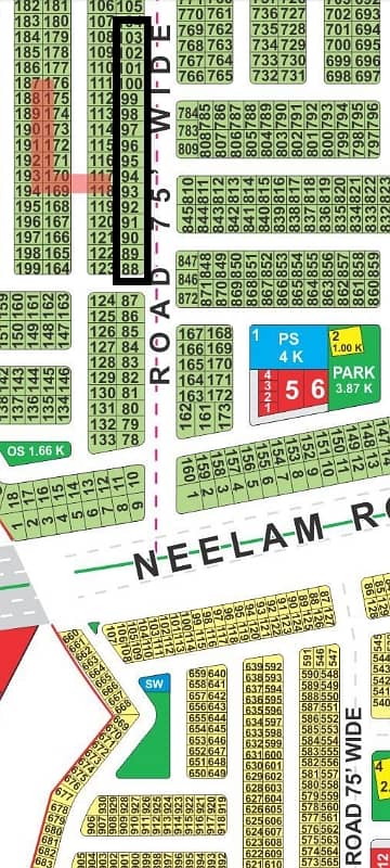 10 Marla On 75'Feet Road Sami Commercial Plot For sale Direct access From Pine Avenue