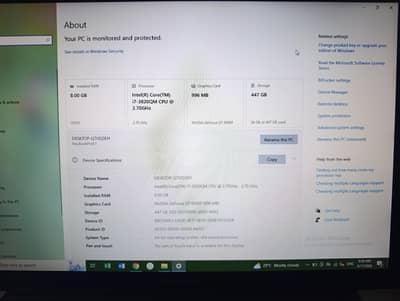 intelR core(TM) i7 3820QM CPU 2.7GHz