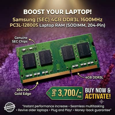Samsung 4GB DDR3L 1600MHz PC3L-12800S Laptop RAM