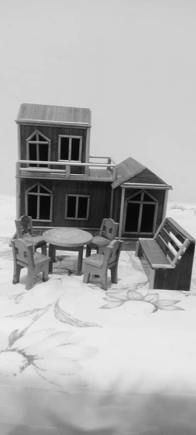 wooden miniature home