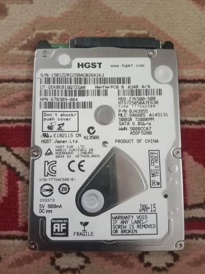 500gb 7200RPM sata 6.0gb/s