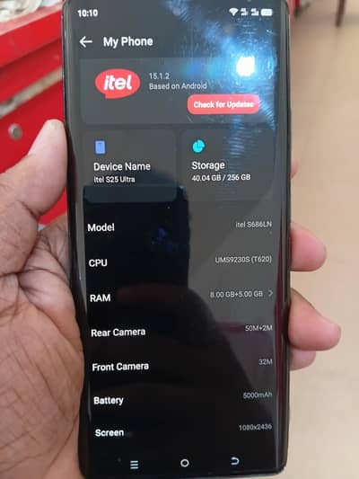 Itel S25 Ultra 8gb 256gb 110% seald shop slip available complete saman