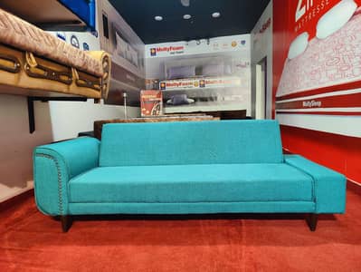Custom Sofa Cum Bed King Size Fabric + Molty Foam Lahore