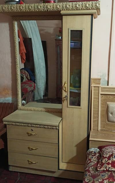 bed with dressing table used like new urgent sale