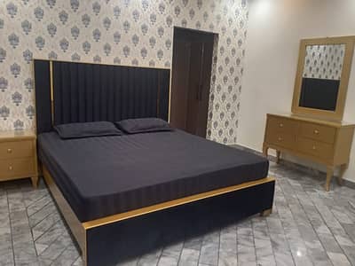 For Bachelors Fully Furnished Brand New Flat 1 Bed TVL Kitchen For Rent Send Message On My WhatsApp & I Will Send Video
