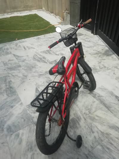 just like new 8 to 12 years kids cycle red colour