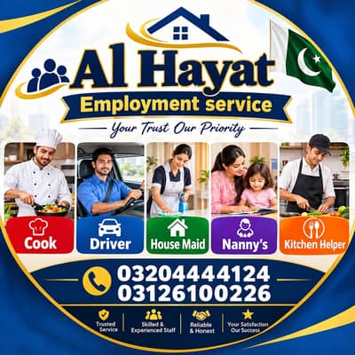 House Maids, Babysitter, Patient Care, Nurse Staff, Driver, Chef, Cook