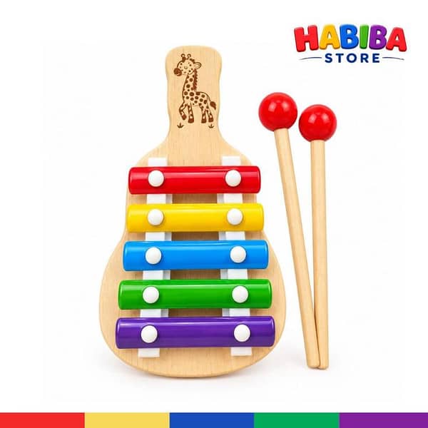 Wooden Xylophone Musical Toy for Kids | Montessori Educational Music Instrument | Colorful Wooden Piano Toy for Children - Habiba Store (Lahore)