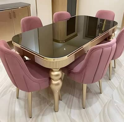 Brand New 6 Seater Dining Table Set with Chairs - Custom Made