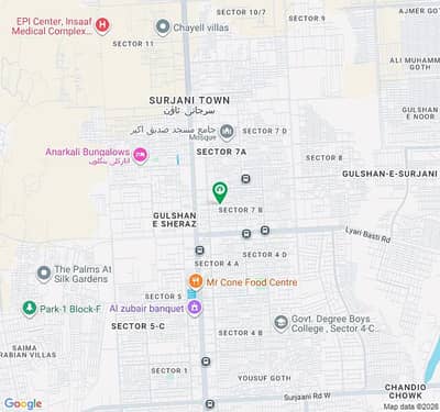 400 Yards Lease Plot, 300 Feet Road Facing, Sector 7-B, Surjani Town, Karachi