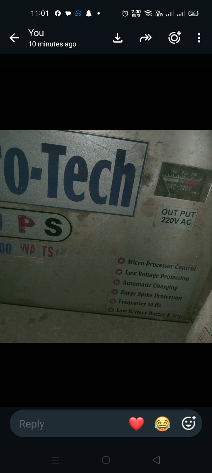 Ups Micro Tech working condition 1