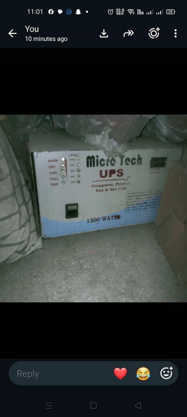 Ups Micro Tech working condition 3