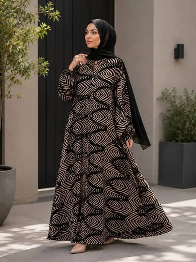 Elegant Ladies Hijab Abaya Set